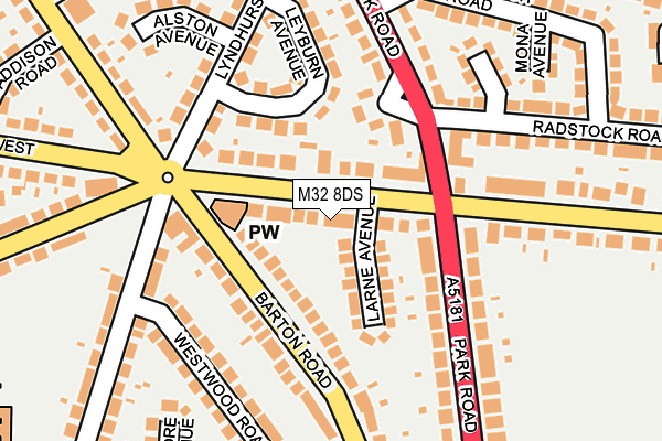 M32 8DS map - OS OpenMap – Local (Ordnance Survey)