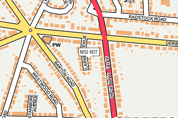 M32 8DT map - OS OpenMap – Local (Ordnance Survey)