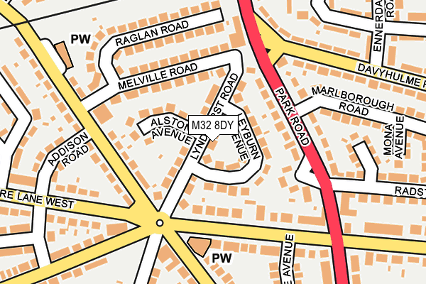 M32 8DY map - OS OpenMap – Local (Ordnance Survey)