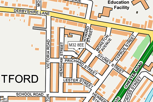 M32 8EE map - OS OpenMap – Local (Ordnance Survey)