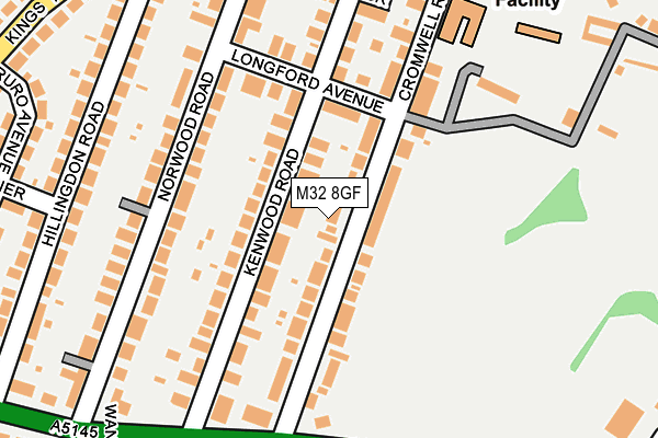 M32 8GF map - OS OpenMap – Local (Ordnance Survey)