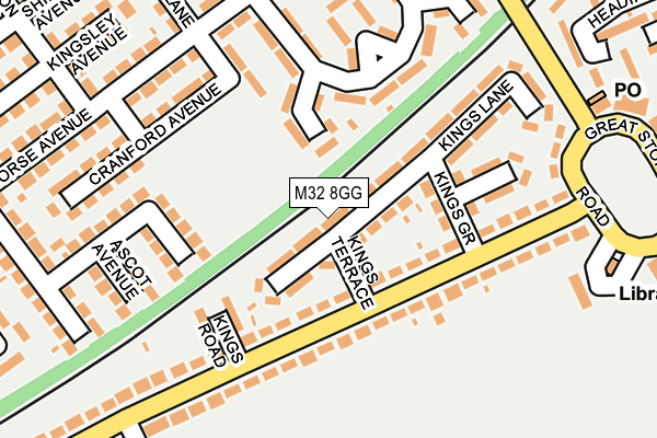 M32 8GG map - OS OpenMap – Local (Ordnance Survey)