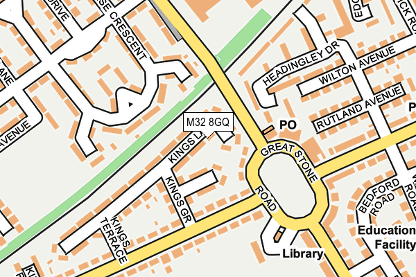 M32 8GQ map - OS OpenMap – Local (Ordnance Survey)