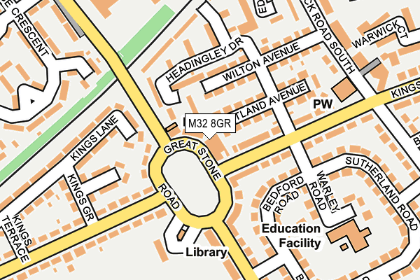 M32 8GR map - OS OpenMap – Local (Ordnance Survey)