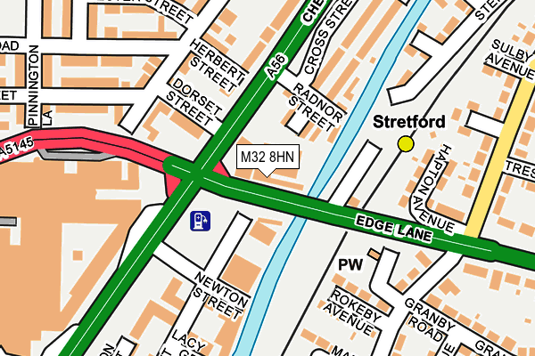 M32 8HN map - OS OpenMap – Local (Ordnance Survey)