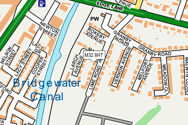 M32 8HT map - OS OpenMap – Local (Ordnance Survey)