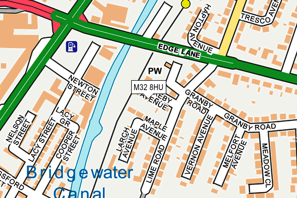 M32 8HU map - OS OpenMap – Local (Ordnance Survey)