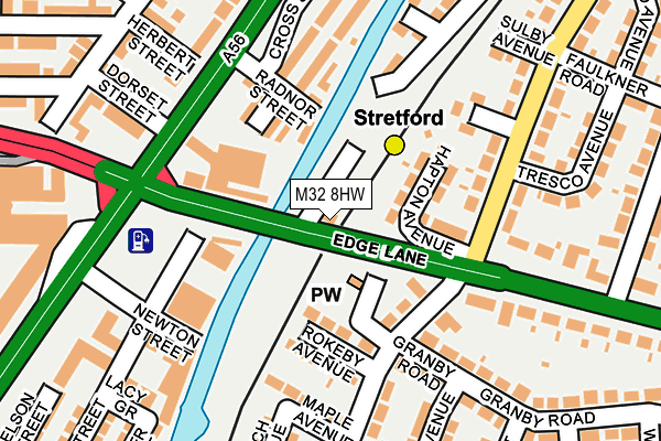 M32 8HW map - OS OpenMap – Local (Ordnance Survey)