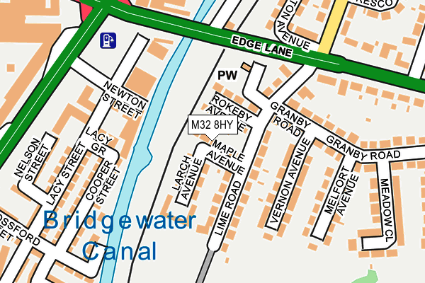 M32 8HY map - OS OpenMap – Local (Ordnance Survey)