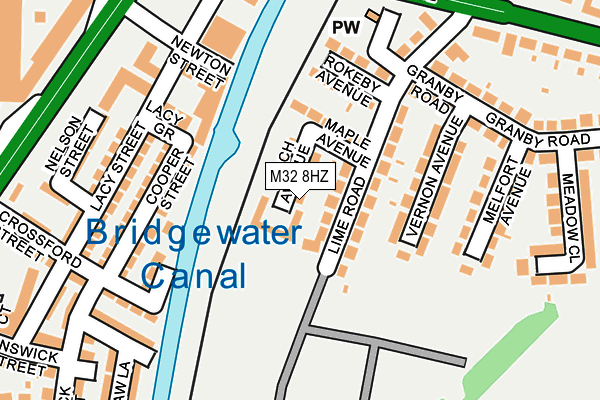 M32 8HZ map - OS OpenMap – Local (Ordnance Survey)