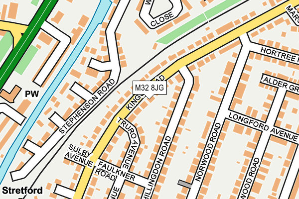 M32 8JG map - OS OpenMap – Local (Ordnance Survey)