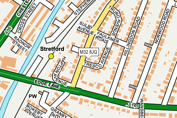 M32 8JQ map - OS OpenMap – Local (Ordnance Survey)