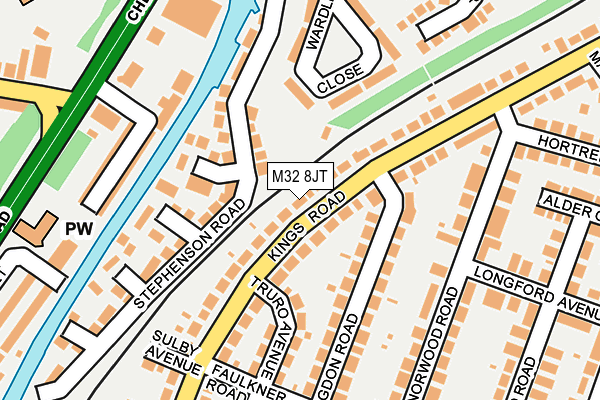 M32 8JT map - OS OpenMap – Local (Ordnance Survey)