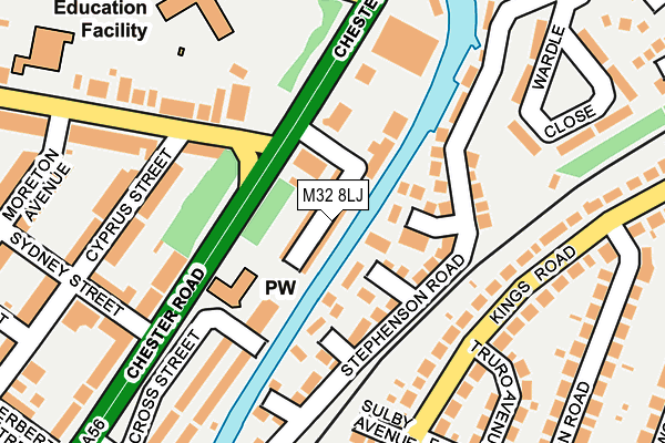 M32 8LJ map - OS OpenMap – Local (Ordnance Survey)