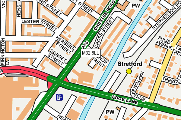 M32 8LL map - OS OpenMap – Local (Ordnance Survey)