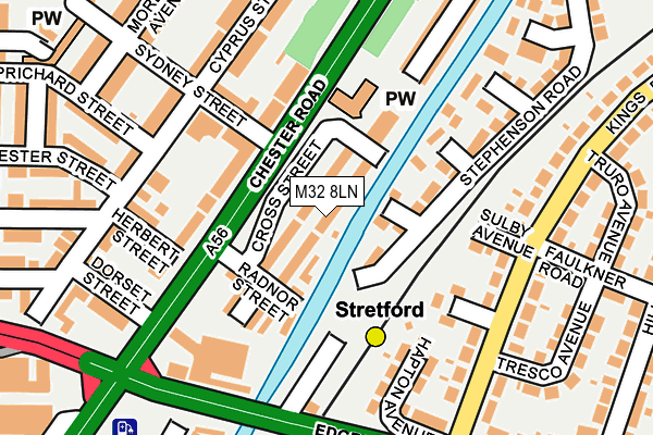 M32 8LN map - OS OpenMap – Local (Ordnance Survey)