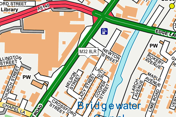 M32 8LR map - OS OpenMap – Local (Ordnance Survey)