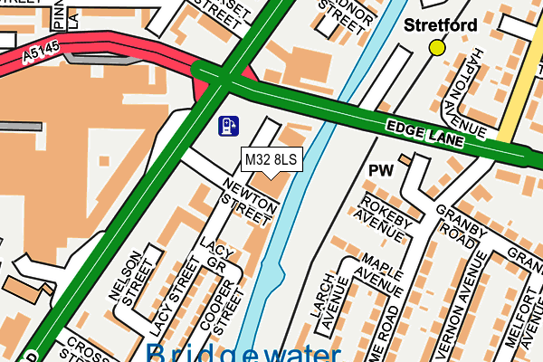 M32 8LS map - OS OpenMap – Local (Ordnance Survey)