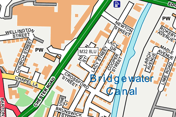 M32 8LU map - OS OpenMap – Local (Ordnance Survey)