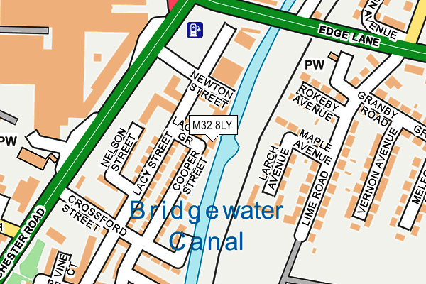 M32 8LY map - OS OpenMap – Local (Ordnance Survey)