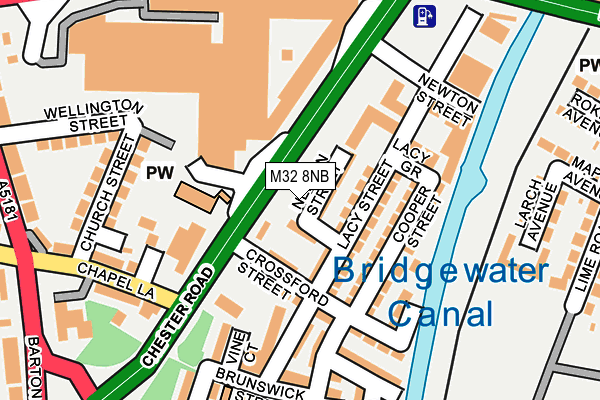 M32 8NB map - OS OpenMap – Local (Ordnance Survey)