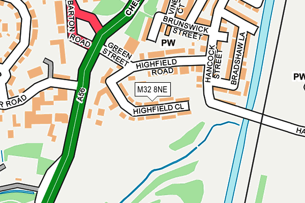 M32 8NE map - OS OpenMap – Local (Ordnance Survey)