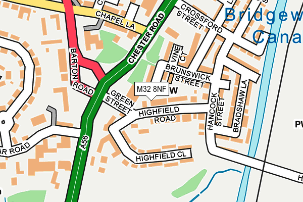 M32 8NF map - OS OpenMap – Local (Ordnance Survey)