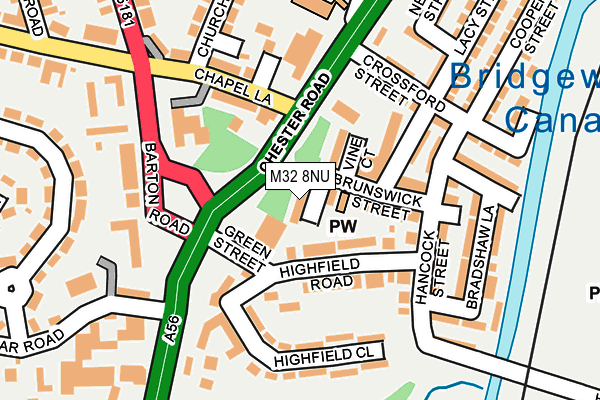M32 8NU map - OS OpenMap – Local (Ordnance Survey)