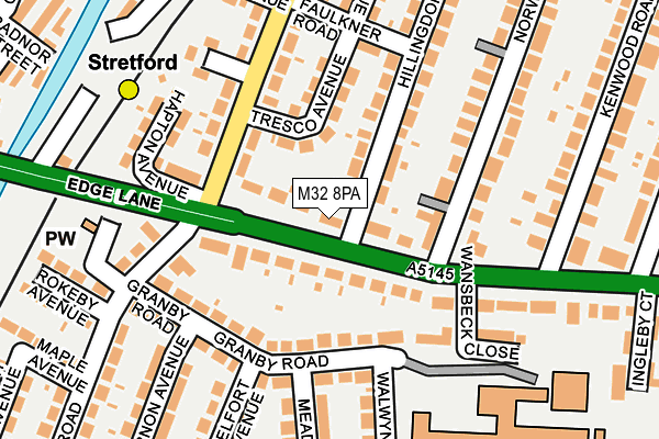 M32 8PA map - OS OpenMap – Local (Ordnance Survey)