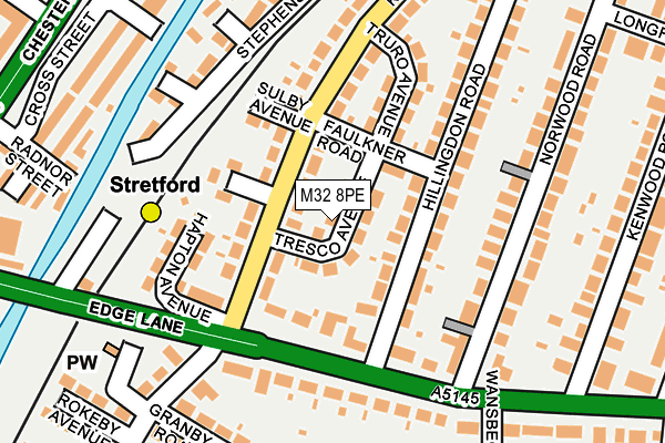 M32 8PE map - OS OpenMap – Local (Ordnance Survey)