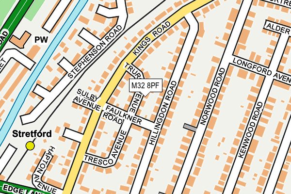 M32 8PF map - OS OpenMap – Local (Ordnance Survey)