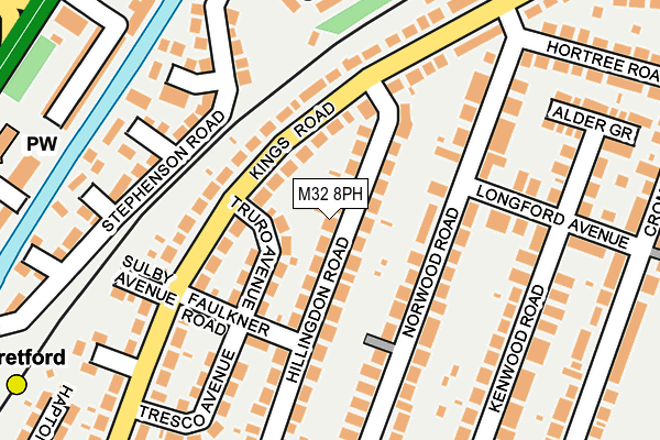 M32 8PH map - OS OpenMap – Local (Ordnance Survey)