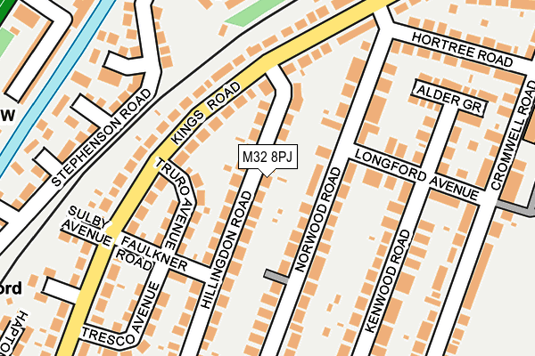M32 8PJ map - OS OpenMap – Local (Ordnance Survey)