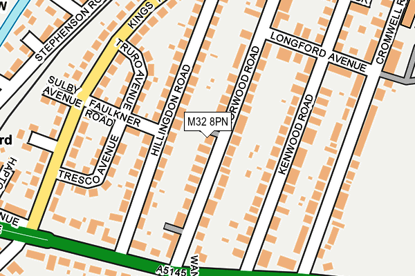 M32 8PN map - OS OpenMap – Local (Ordnance Survey)