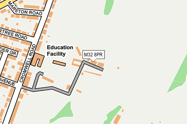 M32 8PR map - OS OpenMap – Local (Ordnance Survey)