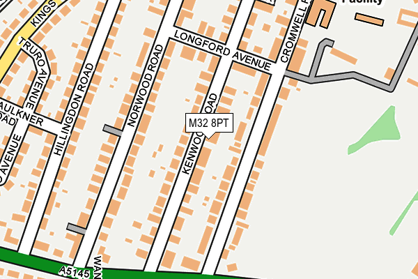M32 8PT map - OS OpenMap – Local (Ordnance Survey)