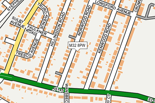 M32 8PW map - OS OpenMap – Local (Ordnance Survey)