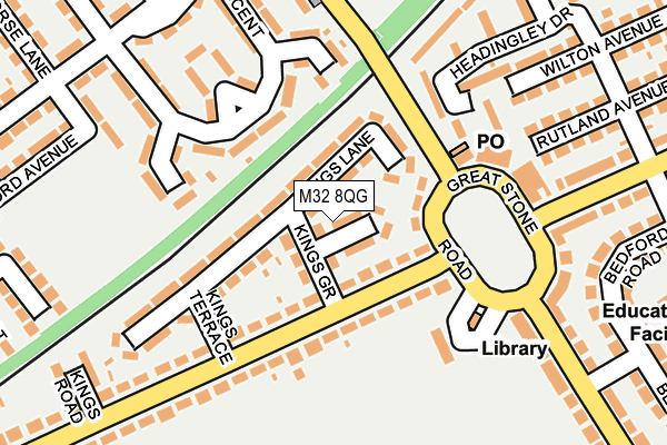 M32 8QG map - OS OpenMap – Local (Ordnance Survey)