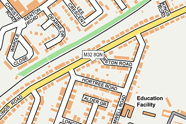 M32 8QN map - OS OpenMap – Local (Ordnance Survey)