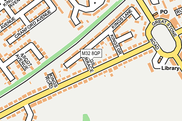 M32 8QP map - OS OpenMap – Local (Ordnance Survey)