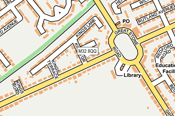 M32 8QQ map - OS OpenMap – Local (Ordnance Survey)
