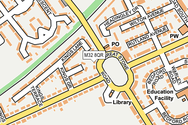 M32 8QR map - OS OpenMap – Local (Ordnance Survey)