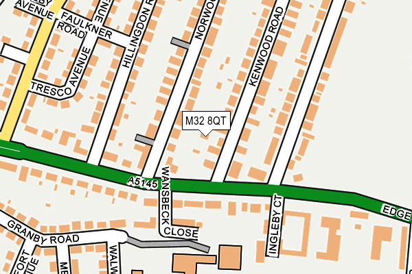 M32 8QT map - OS OpenMap – Local (Ordnance Survey)