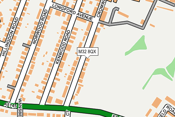 M32 8QX map - OS OpenMap – Local (Ordnance Survey)