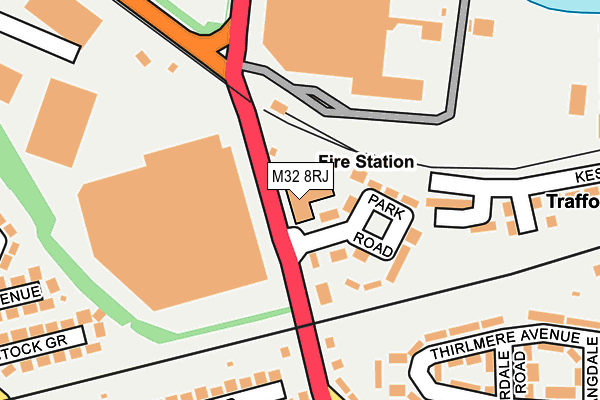M32 8RJ map - OS OpenMap – Local (Ordnance Survey)