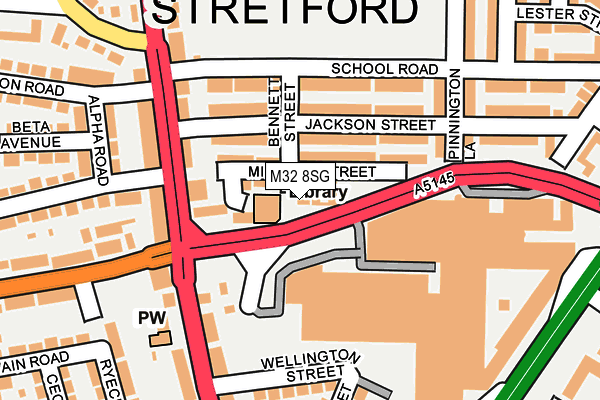 M32 8SG map - OS OpenMap – Local (Ordnance Survey)