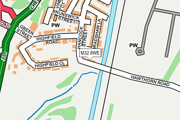 M32 8WE map - OS OpenMap – Local (Ordnance Survey)