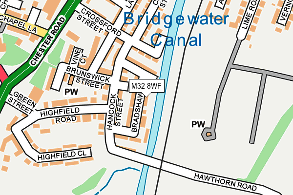 M32 8WF map - OS OpenMap – Local (Ordnance Survey)