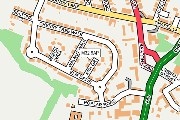 M32 9AP map - OS OpenMap – Local (Ordnance Survey)