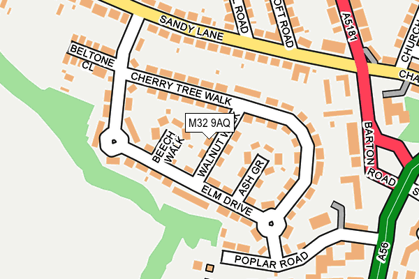M32 9AQ map - OS OpenMap – Local (Ordnance Survey)